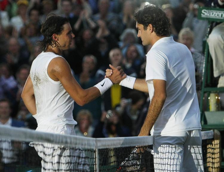 Roger Federer måtte i 2008 bøje sig for Rafael Nadal i Wimbledon-finalen i et opgør over fem sæt, der stadig regnes for en af de bedste tenniskampe nogensinde.   