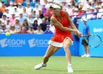Den tredje kamp på to dage blev hård og lige helt til slutfasen, hvor Caroline Wozniackis rutine blev afgørende i duellen med Heather Watson.
   