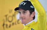 Geraint Thomas er i gult efter sejren i dagens enkeltstart.  