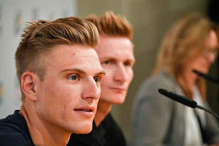 To af de forventede hovedpersoner i dagens finale i Liège, tyskerne Marcel Kittel (i forgrunden) og André Greipel. Foto: ASO/Bruno Bade. 