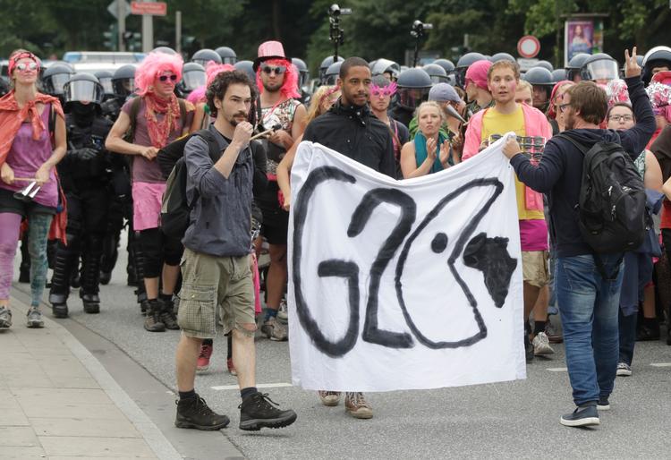 Demonstrationerne i Hamburg op til weekendens G20-topmøde er zllerede i gang.   