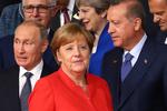 Den tyske kansler Angela Merkel sagde, da hun åbnede topmødet, at hun håbede, at topmødet var med til at løse de globale udfordringer, verden står overfor. Bag kansleren ses blandt andet den russiske præsident Vladimir Putin, den tyrkiske præsident Recep Tayyip Erdoğan, den britiske premierminister Theresa May og den australske premierminister Malcolm Turnbull. 