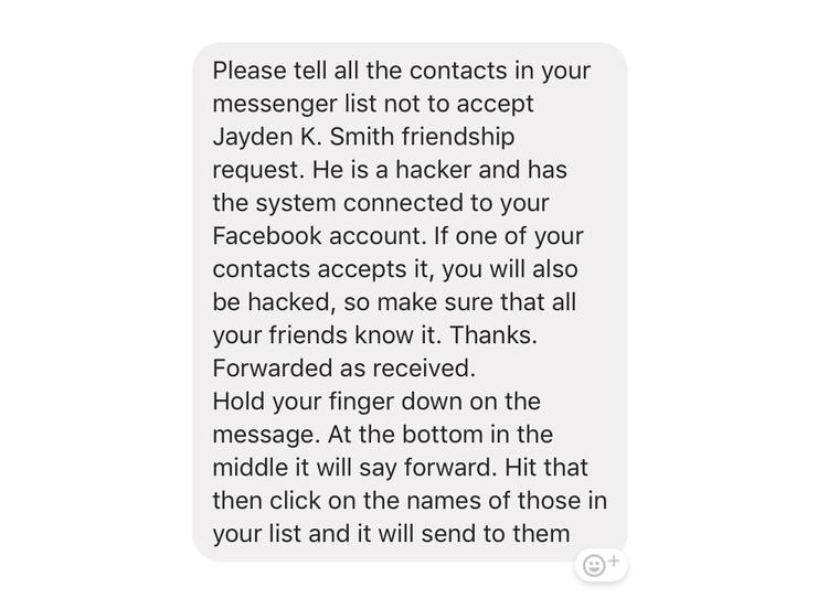 Denne besked er dukket op i millioner af menneskers Facebook Messenger-vinduer i den forløbne uge. Men det er altså rent fup  