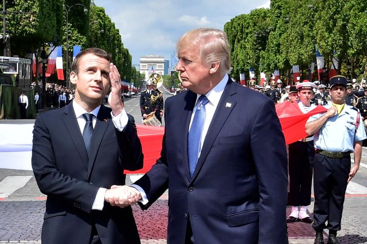 Donald Trump nød besøget i Frankrig og mødet med Frankrigs præsident, Emmanuel Macron. 