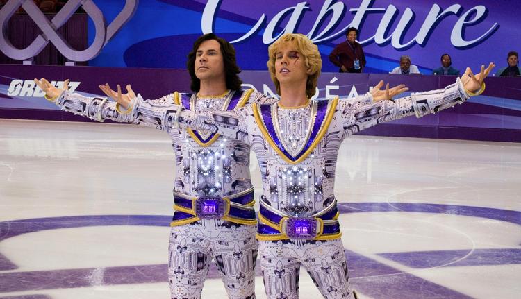 Will Ferrell (til venstre) som kunstskøjteløberen Chazz Michael Michaels i 'Blades of Glory'. 