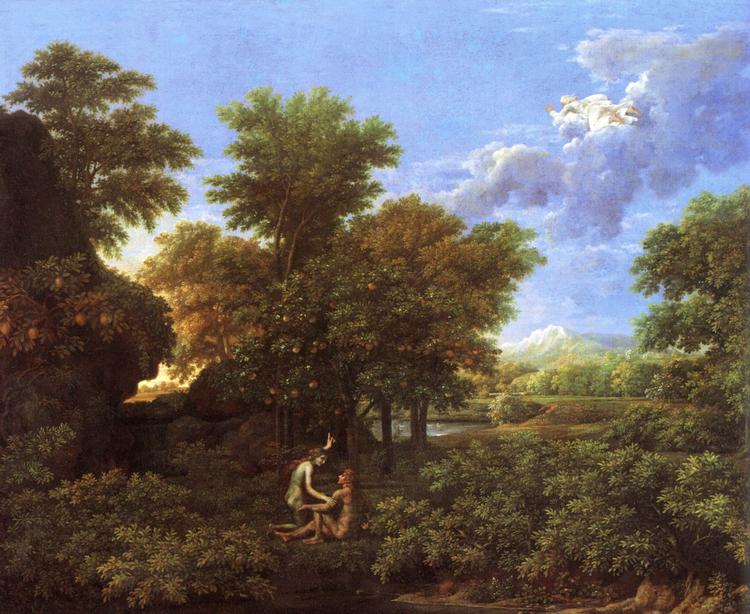 'Forår' (1660-1664) af franske Nicolas Poussin er blandt de skadede værker. 