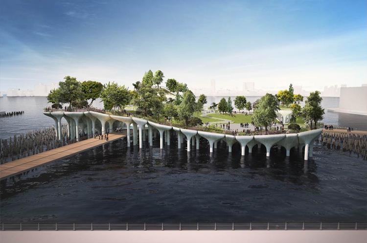 Barry Diller, sådan hedder han altså, vil gerne bygge en ø på pæle ud for Manhattan. Mange synes det er en god idé. Bare ikke hans største rival, der forsøger at stille sig i vejen for projektet.  
