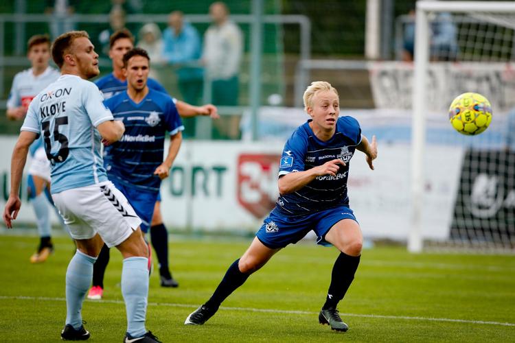 Mads Aaquist scorede to mål i Helsingørs sejr ude mod Sønderjyske. 