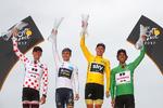 Både årets bjergkonge i Tour de France Warren Barguil og vinderen af ungdomskonkurrencen Simon Yates (de to ryttere til venstre) jagter mere succes i dagens Clasica San Sebastian, mens Chris Froome er gået i gang med forberedelserne til Vuelta a España og Michael Matthews kører i morgen i London.
   