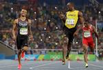 Usain Bolt vidste udmærket, hvor den canadiske udfordrer Andre De Grasse var, da der blev løbet 200 meter ved OL i Rio de Janeiro. Denne gang mødes de kun på den halve distance.
   