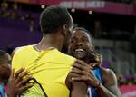Vigtigt for Justin Gatlin var det, at han efter 100 meter-finalen i London fik kram og anerkendende ord af den afsatte sprintkonge Usain Bolt.
   
