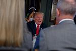 USAs præsident Donald Trump taler om Nordkorea under en briefing om narkotikaproblemer på  Trump National Golf Club i Bedminster i delstaten New Jersey. (AP Photo/Evan Vucci)
   