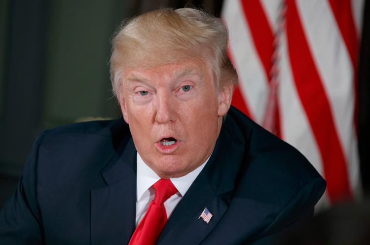 USA's præsident, Donald Trump, fandt på, hvad han skulle sige undervejs, da han i en tale natten til onsdag tordnede mod Nordkorea.    