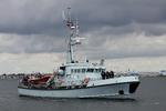 Marinehjemmeværnets fartøj 'MHV 91 BOPA' som deltager i eftersøgningen. 