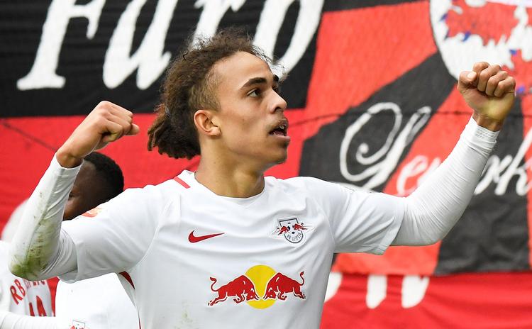 Yussuf Poulsen var en af de danskere, der scorede ude i Europa i denne weekend. 