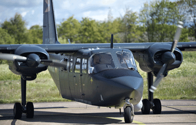 Flyvehjemmeværnet har to fly af typen Britten-Norman Defender. 