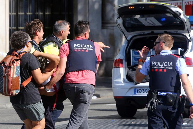Spain Barcelona Pedestrians Hit