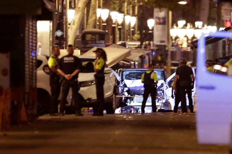 Spain Barcelona Pedestrians Hit