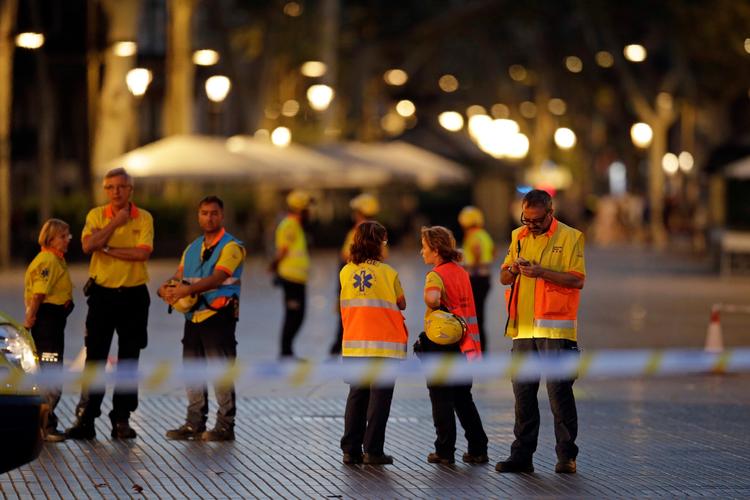 Spain Barcelona Pedestrians Hit