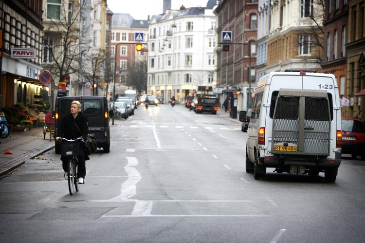 Nordre Frihavnsgade er berygtet og frygtet af cyklisterne på grund af gadens meget ringe trafiksikkerhed. Arkivfoto. 