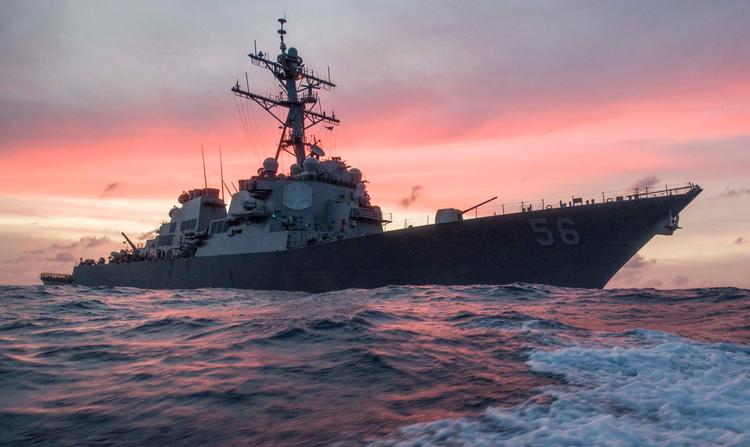Destroyeren 
USS John S. McCain bruges bl. a. til at patruljere i Det Sydkinesiske Hav, hvor dette arkivbillede stammer fra.
 
