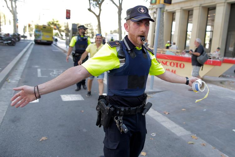 Spain Barcelona Pedestrians Hit