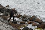Politiet modtog mandag en anmeldelse om et kvindelig i vandet ud for det sydvestlige Amager. Billedet er fra i går. 