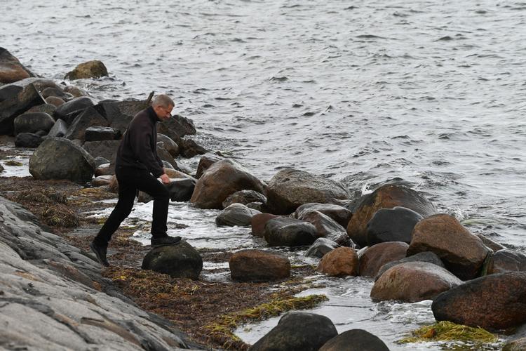 Politiet modtog mandag en anmeldelse om et kvindelig i vandet ud for det sydvestlige Amager. Billedet er fra i går. 
