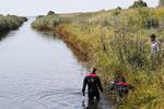 23 mand fra Beredskabsstyrelsen leder efter de manglende ligdele efter Kim Wall. 
   
