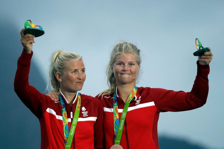 Ved VM udgøres top-3 inden sidstedagen af de tre medaljevindere fra OL i Rio, hvor Jena Mai hansen (tv.) og Katja Salskov-Iversen vandt bronze. 
