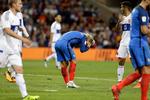 Antoine Griezmann græmmer sig efter en af Frankrigs 24 afslutninger. Luxembourg havde 2. Men det endte 0-0. 