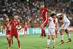 Thomas Delaney header bolden i mål til 1-1 mod Armenien - det første af tre mål for kampens spiller i VM-kvalifikationskampen.
   