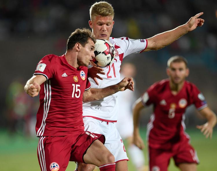 Andreas Cornelius og den store fysik ser ud til at være en væsentlig del af det danske landsholds nye identitet. 
