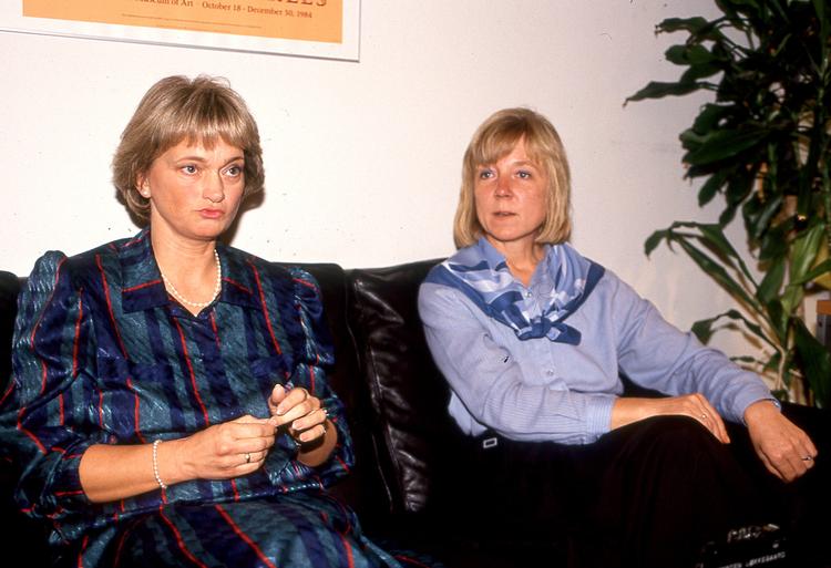Pia Kjærsgaard og Marianne Jelved i oktober 1989. Dengang var Pia Kjærsgaard medlem af Fremskridtspartiet. 