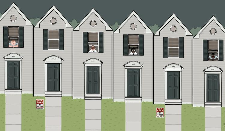 »Andelen af hvide familier, der ejer deres bolig, er omkring 30 pct. større, end den er for farvede familier«, siger Thomas Shapiro.

   