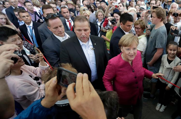 Den tyske kansler, Angela Merkel, står lige nu til at vinde valget i Tyskland 24. september.  
   