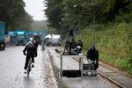 Regn og blæst hærgede også opløbsstrækningen i Odense, som rytterne aldrig nåede frem til.

   