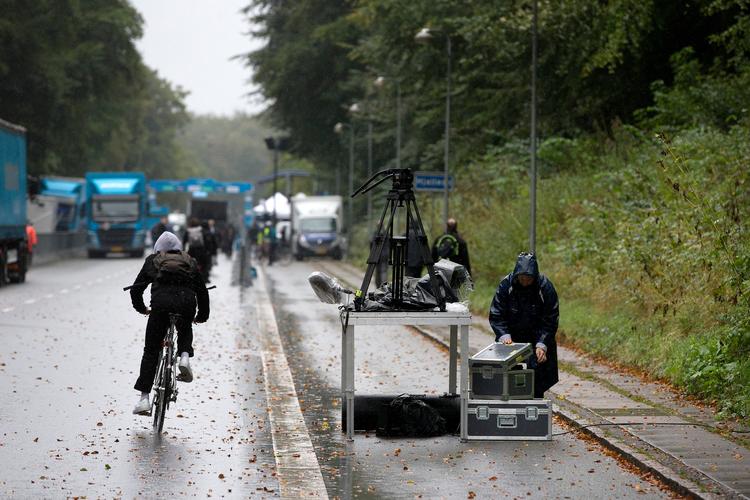 Regn og blæst hærgede også opløbsstrækningen i Odense, som rytterne aldrig nåede frem til.

   