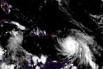 Satellitfoto fra NASA viser, hvordan orkanen 'Maria' bevæger sig hen mod De Caribiske Øer. Dominica er ramt, Martinigue ligger også på dens vej, og den franske ø Guadelupe har beordret folk evakueret.  
