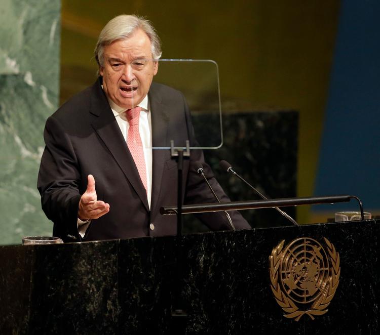 Antonio Guterres står i spidsen for sit første FN-topmøde. 