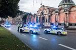 Politiet afspærrede et par af vognbanerne på H. C. Andersens Boulevard, da uheldet var sket. 