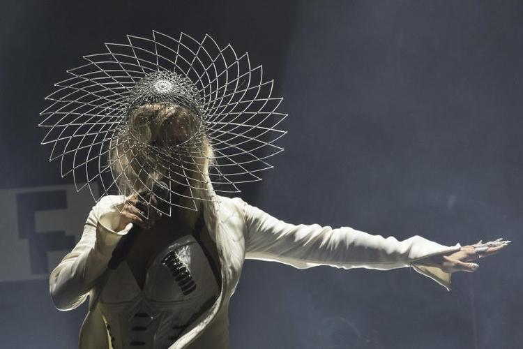 Fergie ved sin optræden på musikfestivalen 'Rock in Rio' i Rio De Janeiro, Brasilien 16. september 2017. Arkivfoto Leo Correa/AP