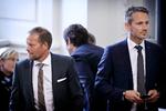 René Christensen (tv) kræver garanti fra finansminister Kristian Jensen (th). 