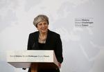 Theresa May holdt sin tale i italienske Firenze. 