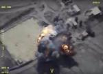 Dette billede fra det russiske forsvarsministerium viser angreb på militante islamister. Spørgsmålet er, om civile også blev ramt - og hvor mange. 