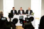 Pressemøde efter VLAK-regeringens seminar på Tøystrup Gods