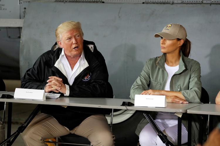 Den amerikanske præsident, Donald Trump og hustruen Melania. 