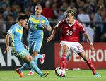 Yussuf Poulsen skal frem og støtte Andreas Cornelius i det danske angreb i kampen mod Montenegro torsdag aften.
   