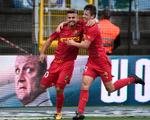 Emiliano Marcondes (tv.) jubler son sin scoring til 1-0.  