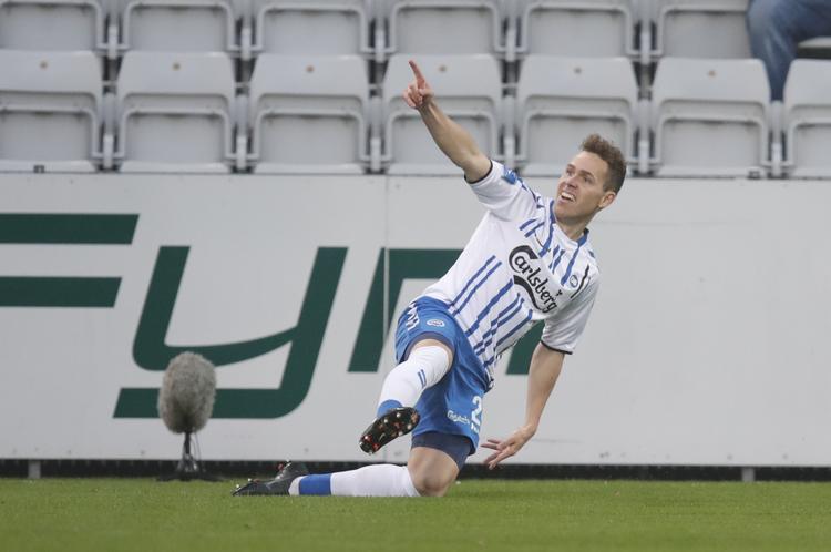 Et hovedstød af Nicklas Helenius var oplægget til Anders K. Jacobsens 1-0-mål mod FCK. 